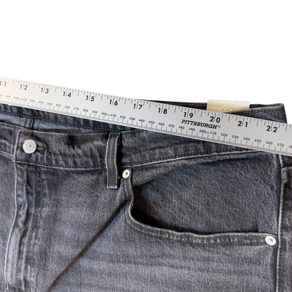 NWT Levis 70s HIGH FLARE Gray Black Denim Jeans Womens Size 24W - Picture 4 of 8